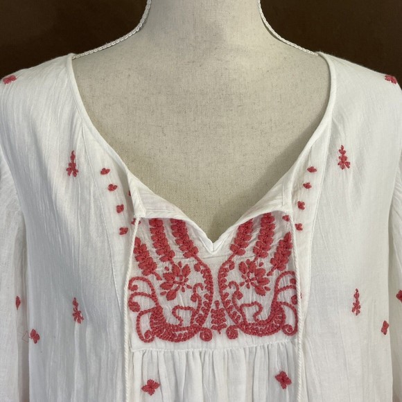 Soft Surroundings Oliana Top SMALL Cotton Embroidered Lined Boho Tunic - Picture 4 of 8